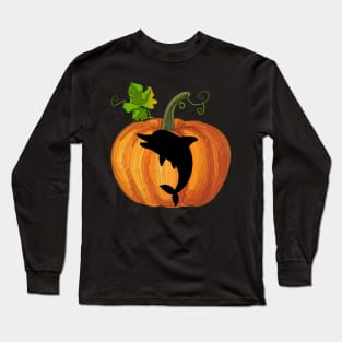 Dolphin in pumpkin Long Sleeve T-Shirt